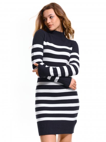 Striped sweather dress