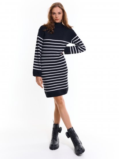 Striped sweather dress