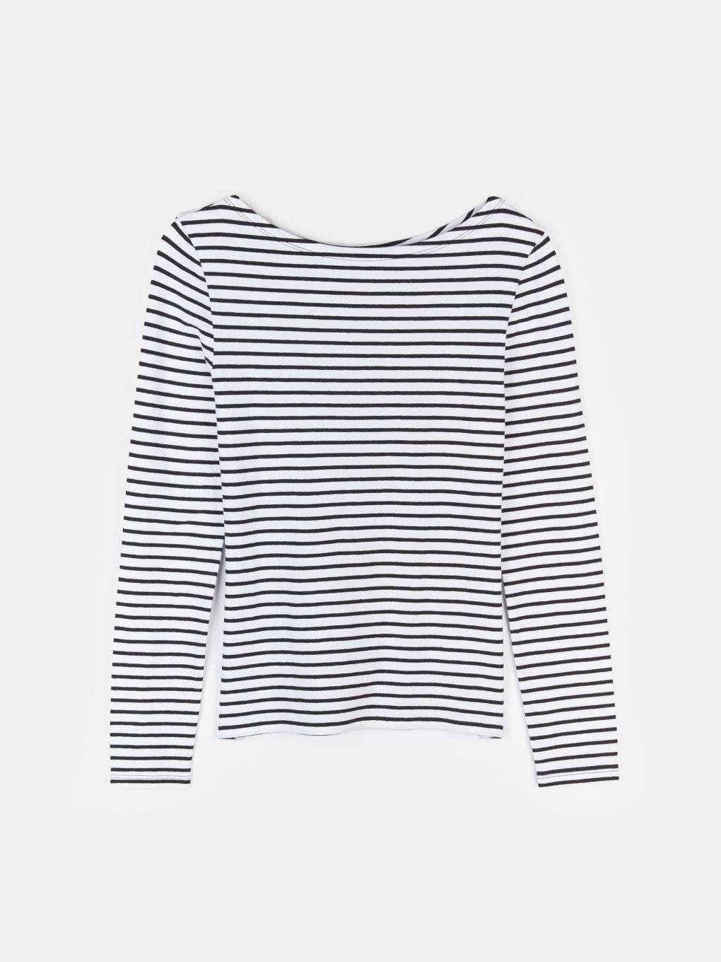 Striped boatneck t-shirt