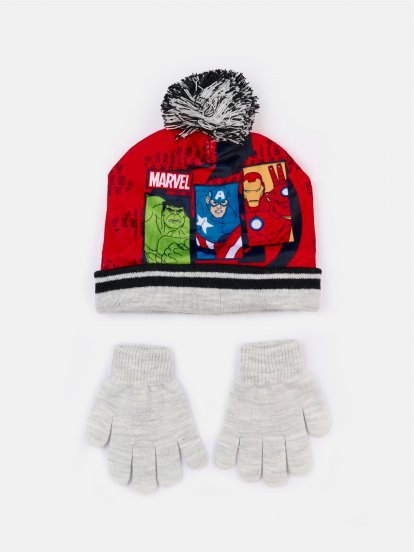 Set čiapka a rukavice Avengers