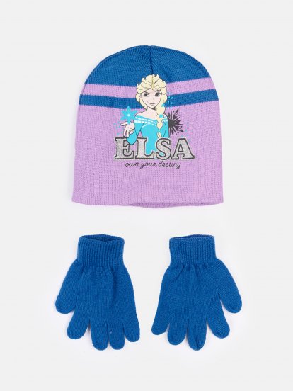 Set of cap and gloves Frozen