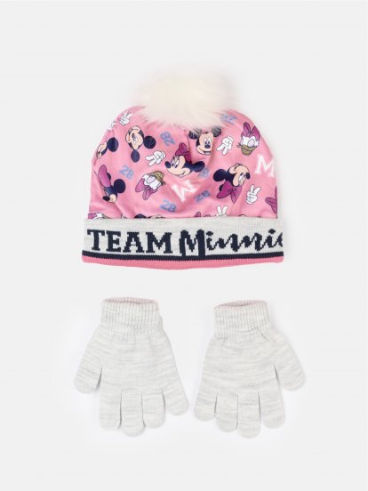 Set of cap and gloves Minnie Mouse