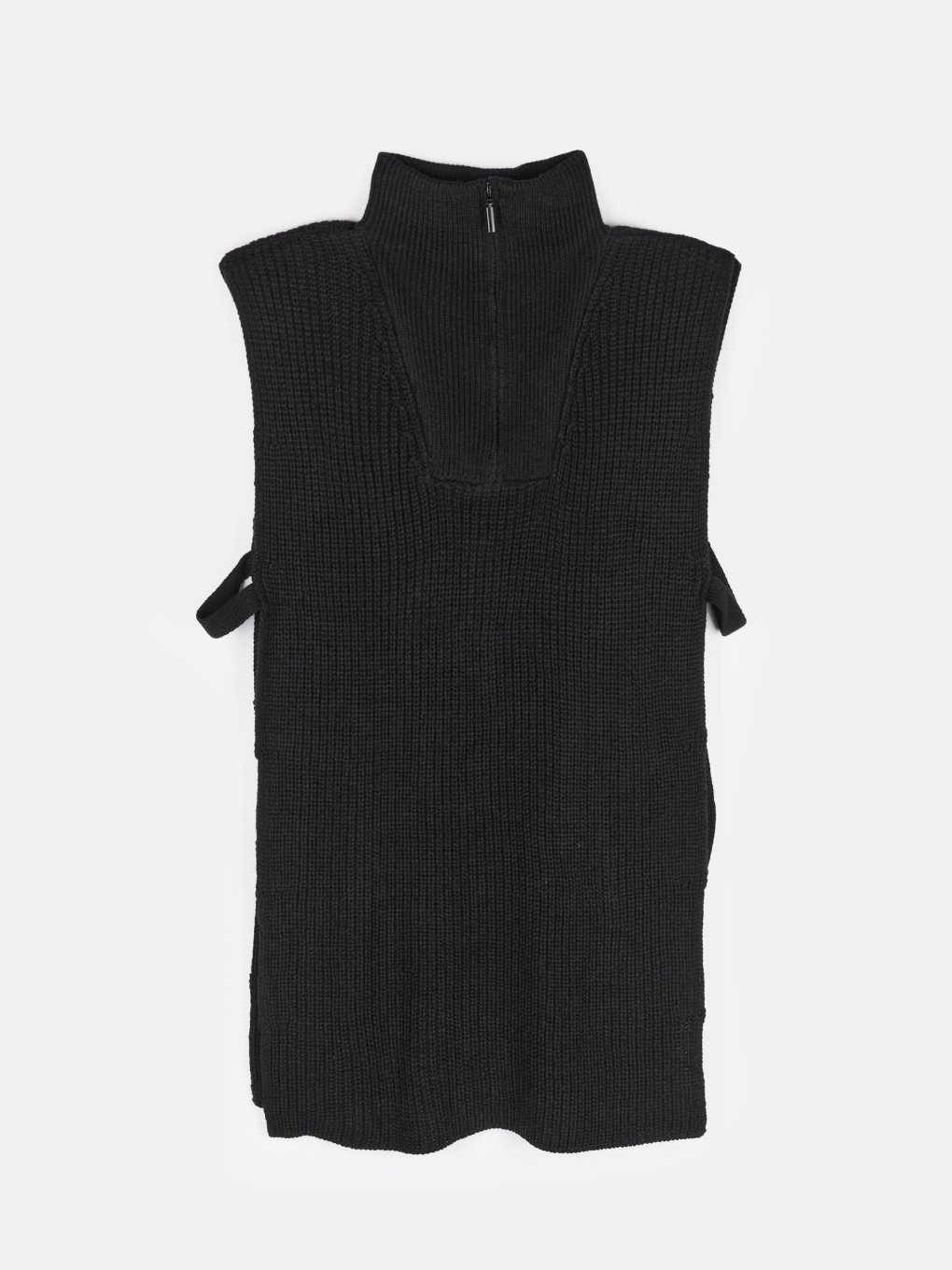 Zip- up vest with lacing