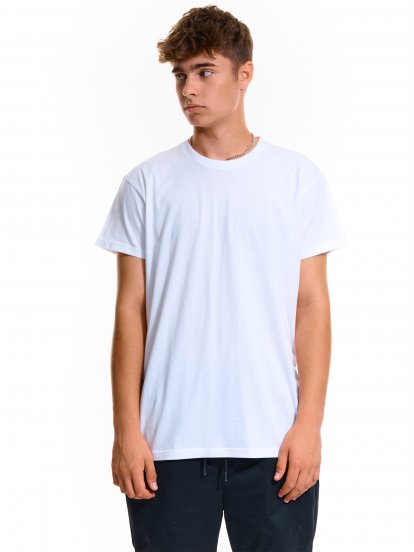 Základné bavlnené tričko s krátkym rukávom pánske