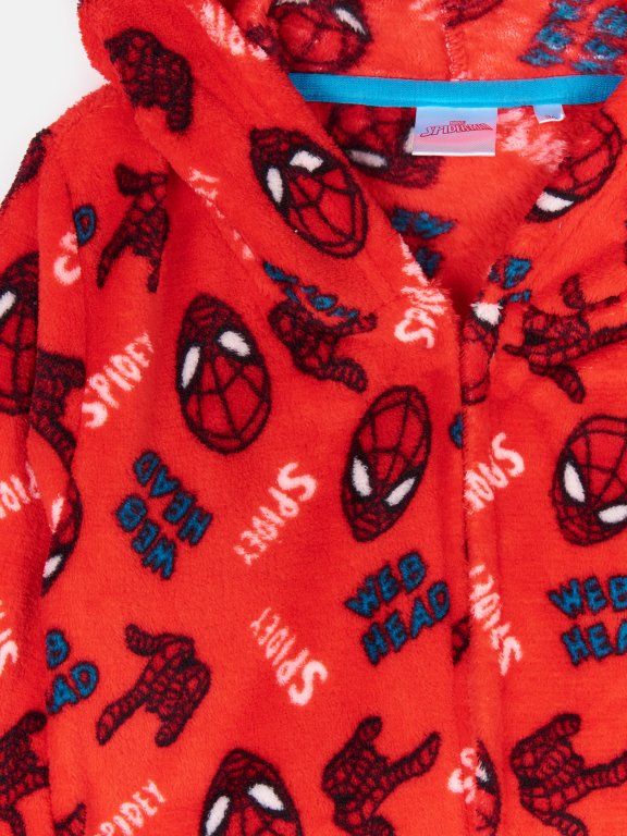 Fleece bathrobe Spiderman
