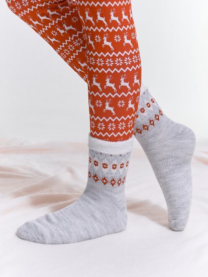 Balení 2 párů zateplených ponožek