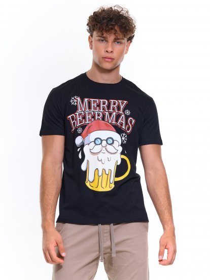 Bavlnené tričko s vianočným motívom