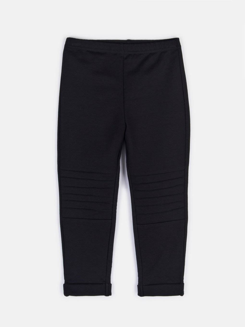 Biker leggings with stitching on knees