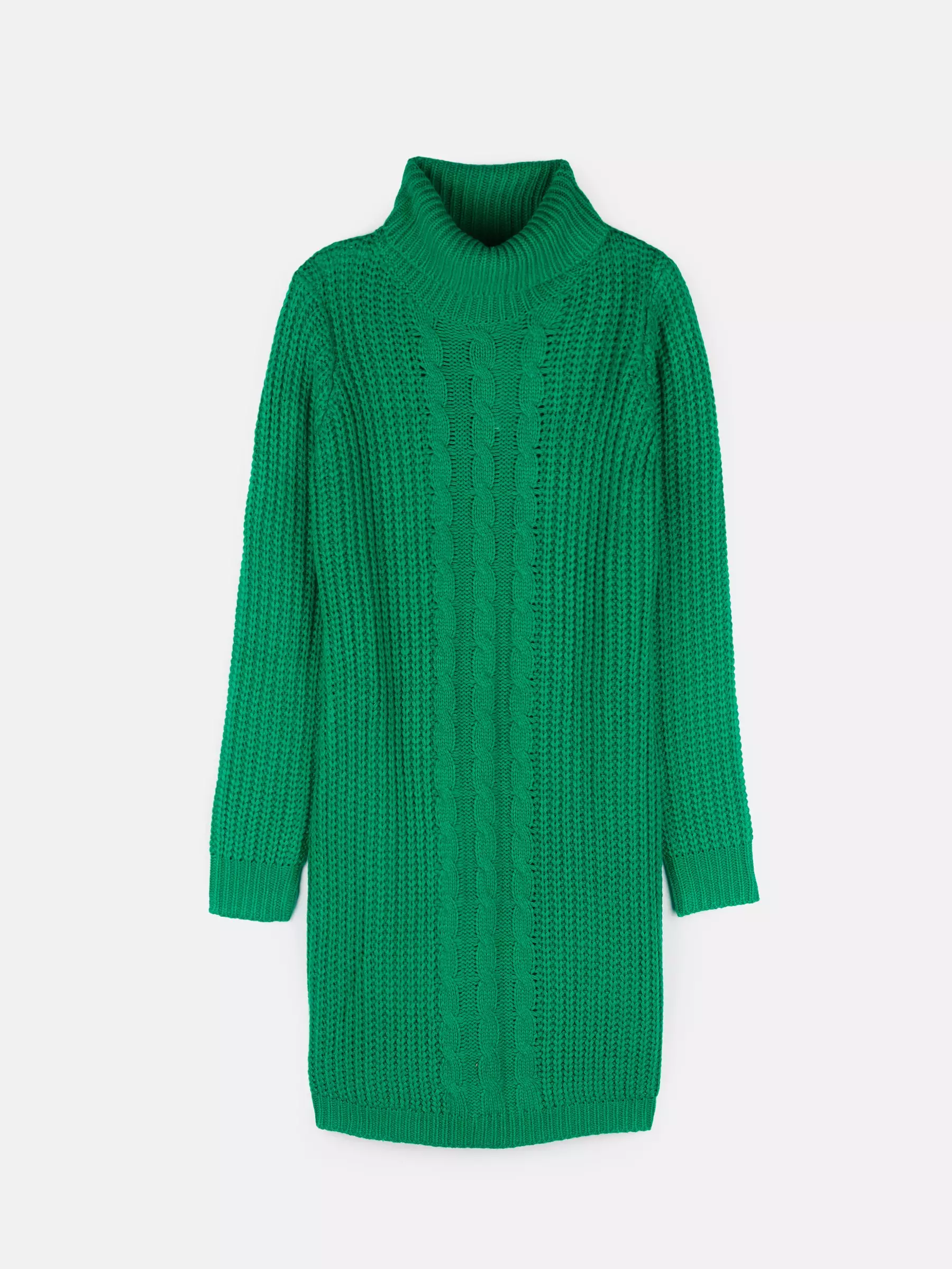 ladies roll neck dress Urban Classics - Ladies Knitted Eco Viscose Turtleneck Black - Dress