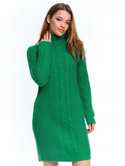 Ladies knitted roll neck dress