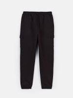 Thick oversize cotton blend sweatpants with cargo pockets