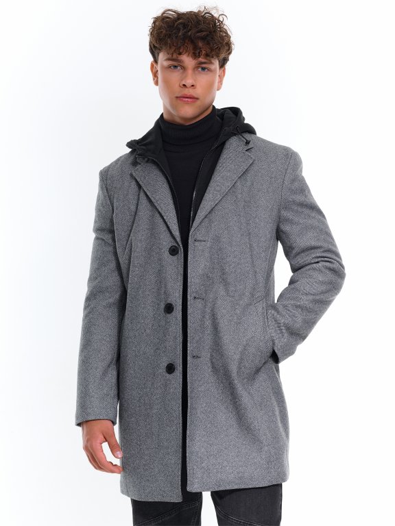 Kabát s kapucňou pánsky