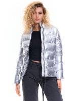 Metallic winter jacket ladies