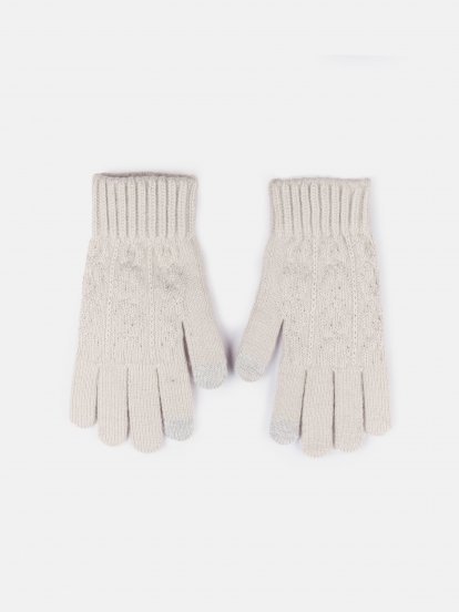 Knitted touch screen gloves