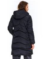 Longline quilted padded jacket