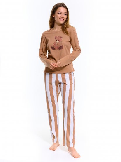 Bawełniana koszulka piżamowa z nadrukiem