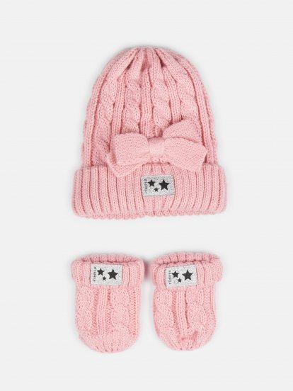 Set of baby cap and gloves /0-12M/