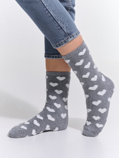 Vysoké srdíčkové ponožky