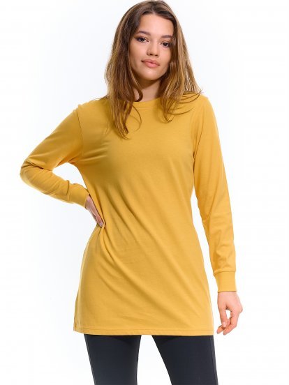 Základné basic bavlnené tričko s dlhým rukávom