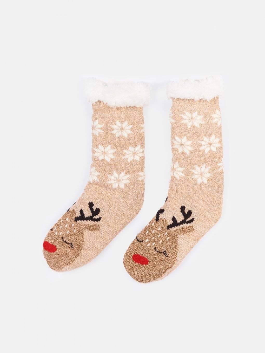 Zateplené vánoční ponožky