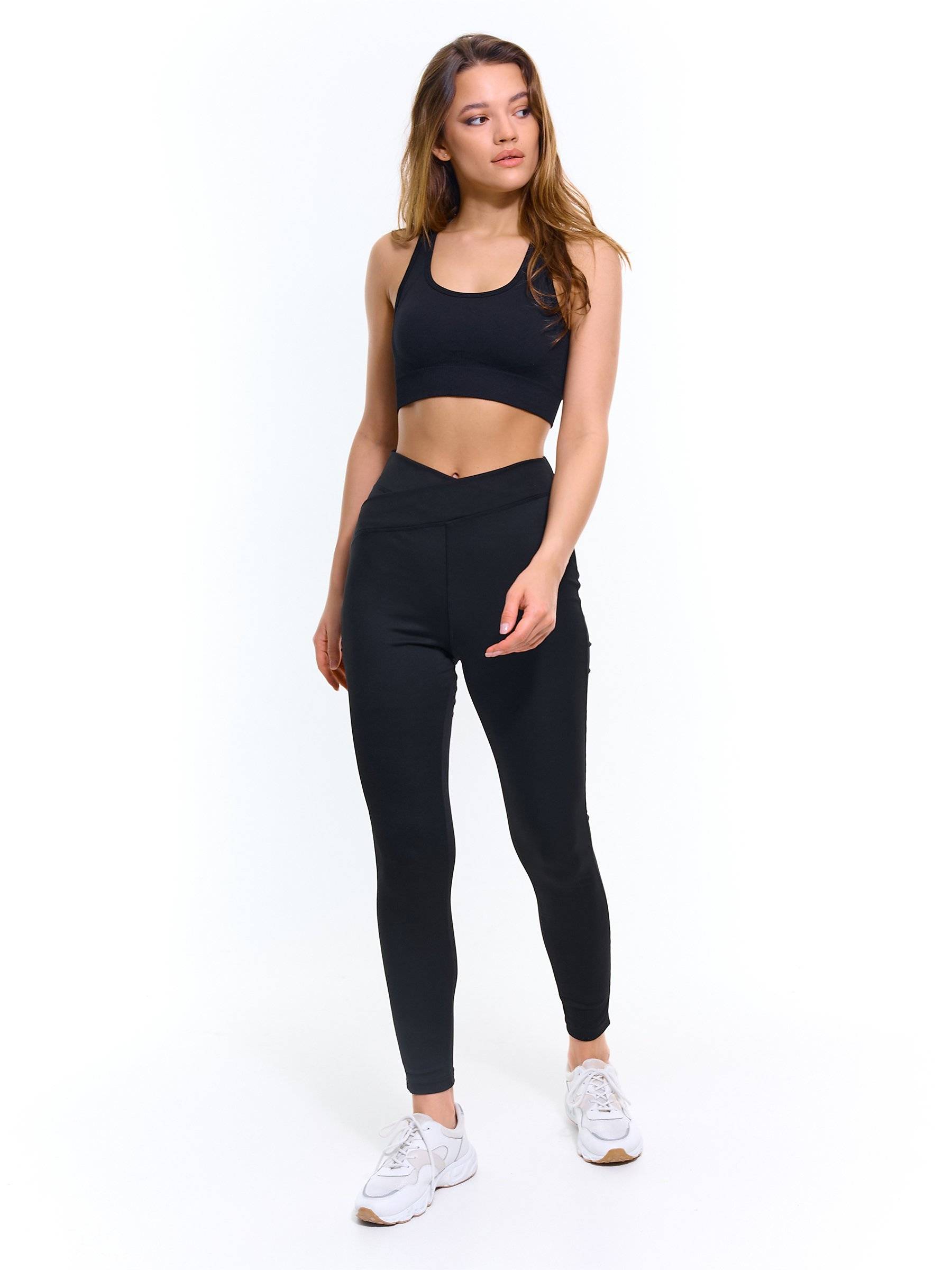 Basic leggings with v-waist