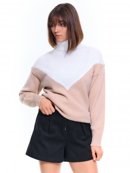 Ladies longline knitted pullover