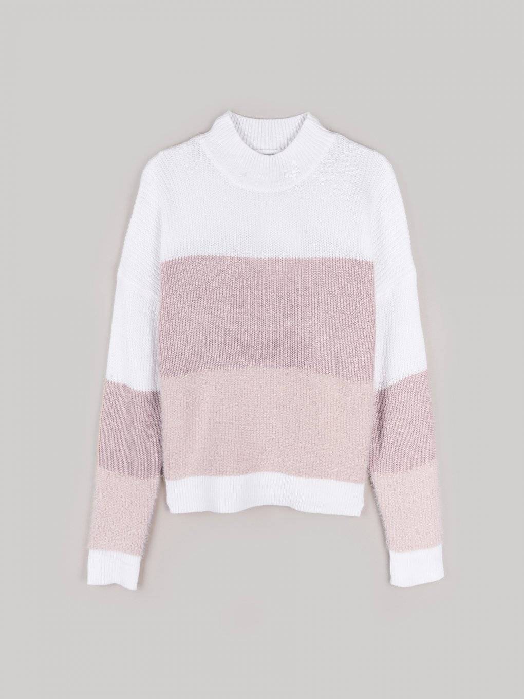 Kombinovaný viacfarebný sveter
