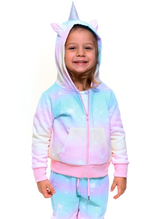 Hoodie with silver unicorn horn