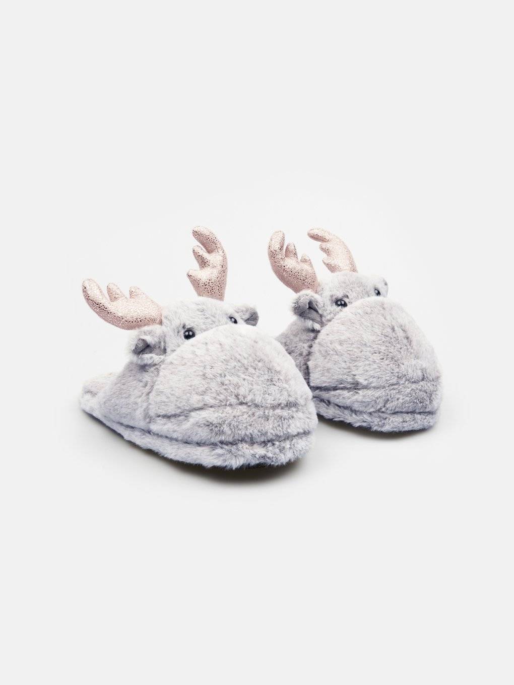 Animal faux-fur slippers