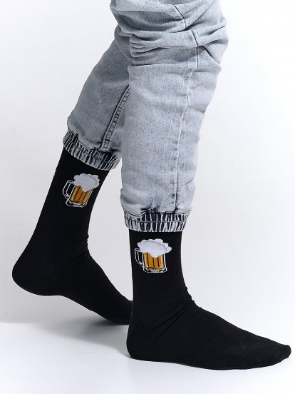 Vysoké vzorované ponožky