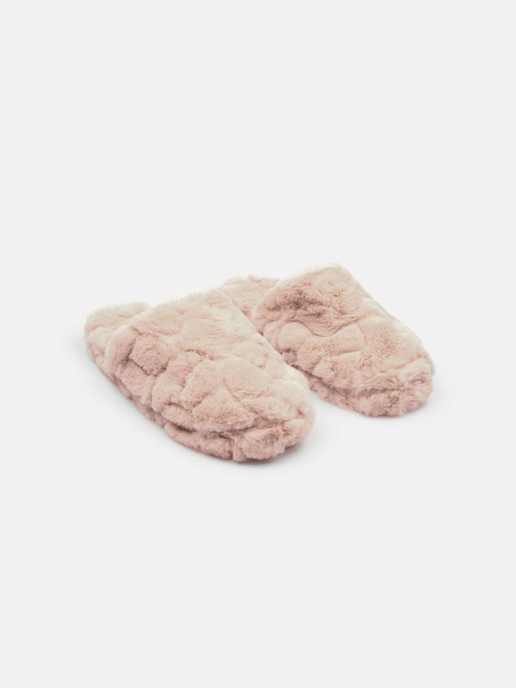 Faux-fur basic slippers