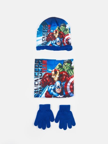 Čepice+šál+rukavice  Avengers