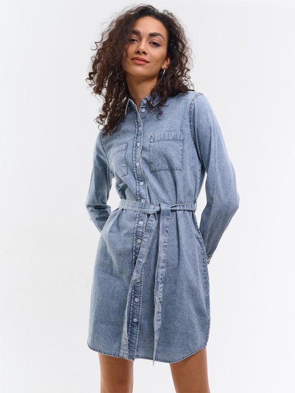 Acid wash denim dress | GATE