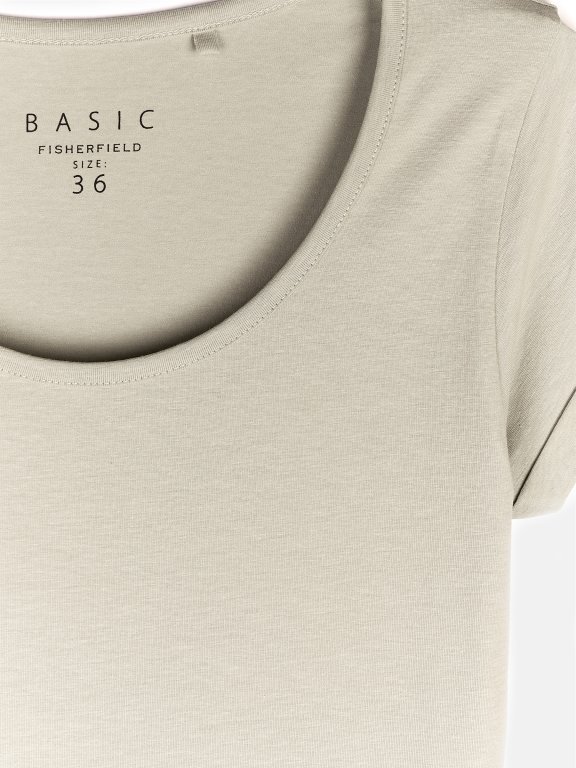 Koszulka basic z elastyczną gumką
