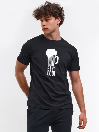 Bedrucktes T-Shirt aus Baumwolle