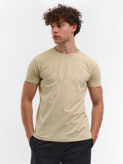 Základní bavlněné triko slim fit