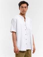 Shirt with linen regular fit