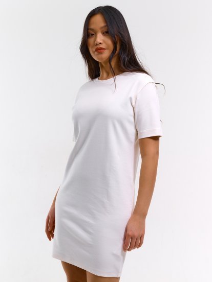 Basic cotton blend dress