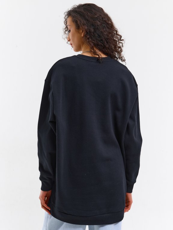 Basic long sweatshirt