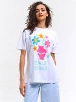 Oversize cotton t-shirt with print
