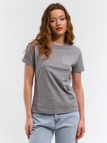 Cotton t-shirt with embroidery