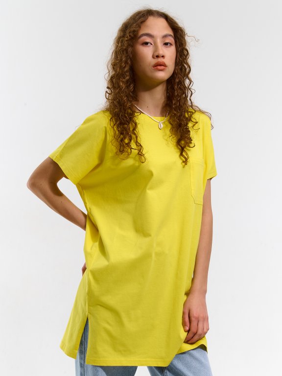 Basic cotton t-shirt with front pocket