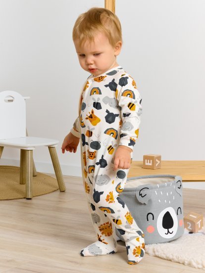 Cotton baby pyjama with print
