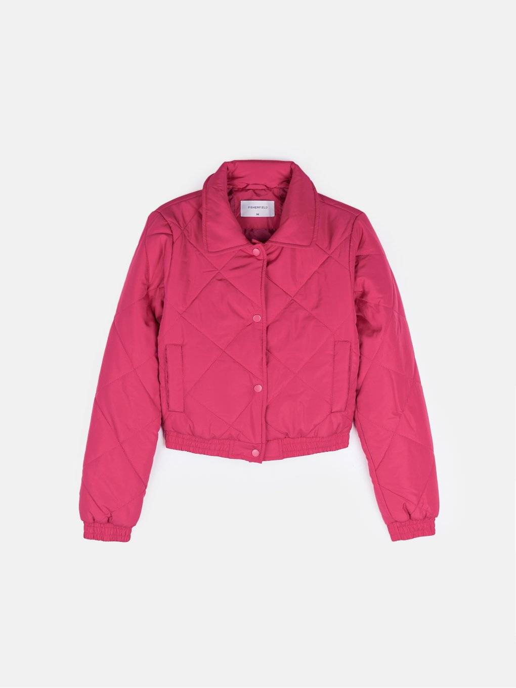 Cropped quilted bomber jacket