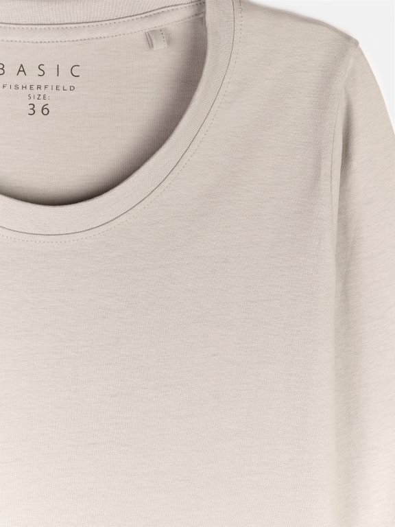 Basic longline t-shirt with asymmetric hem