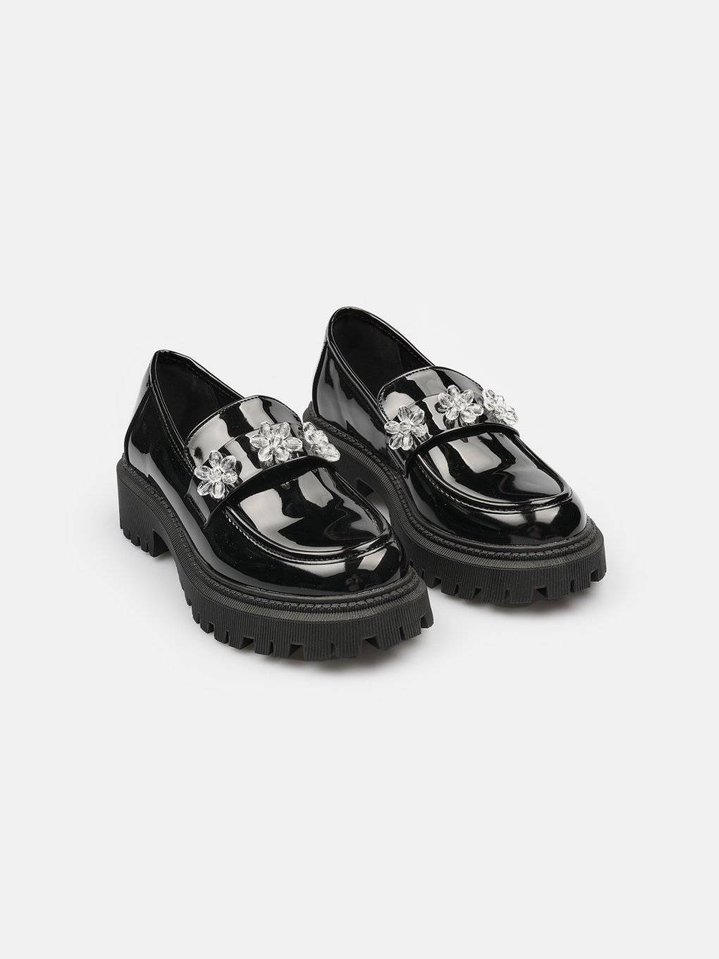 Platform loafers with decorative detail
