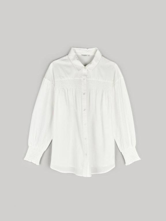Ladies cotton long sleeve blouse