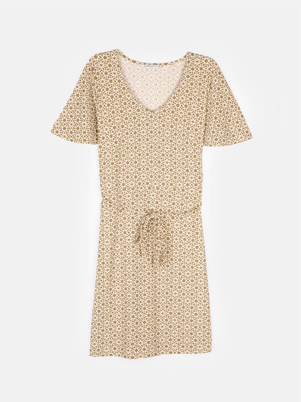 Ladies short sleeve printed dress