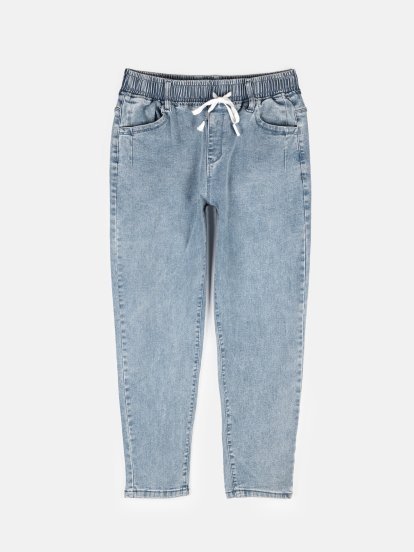 Jeans with elastic waist band