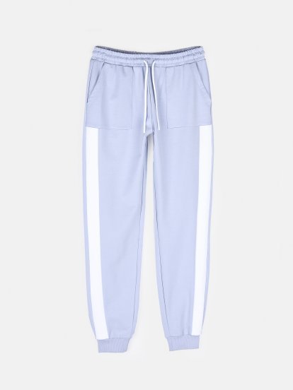 Sweatpants with a side panel